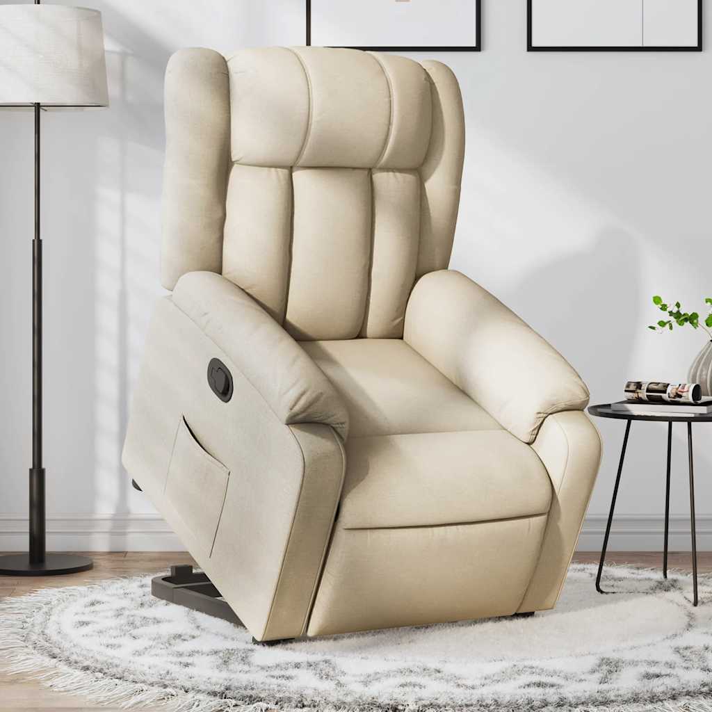 Fauteuil inclinable Crème Tissu - XIOS