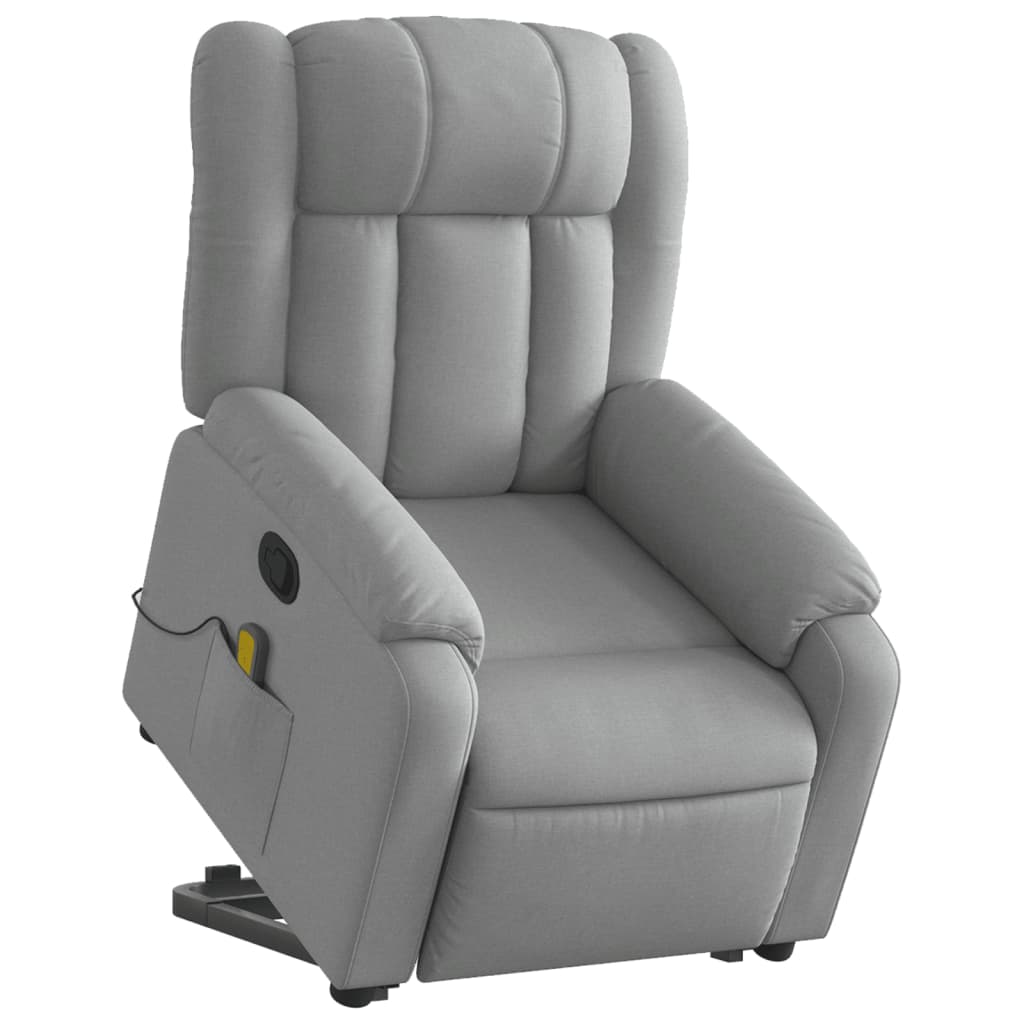 Fauteuil de massage inclinable Gris clair Tissu - XIOS