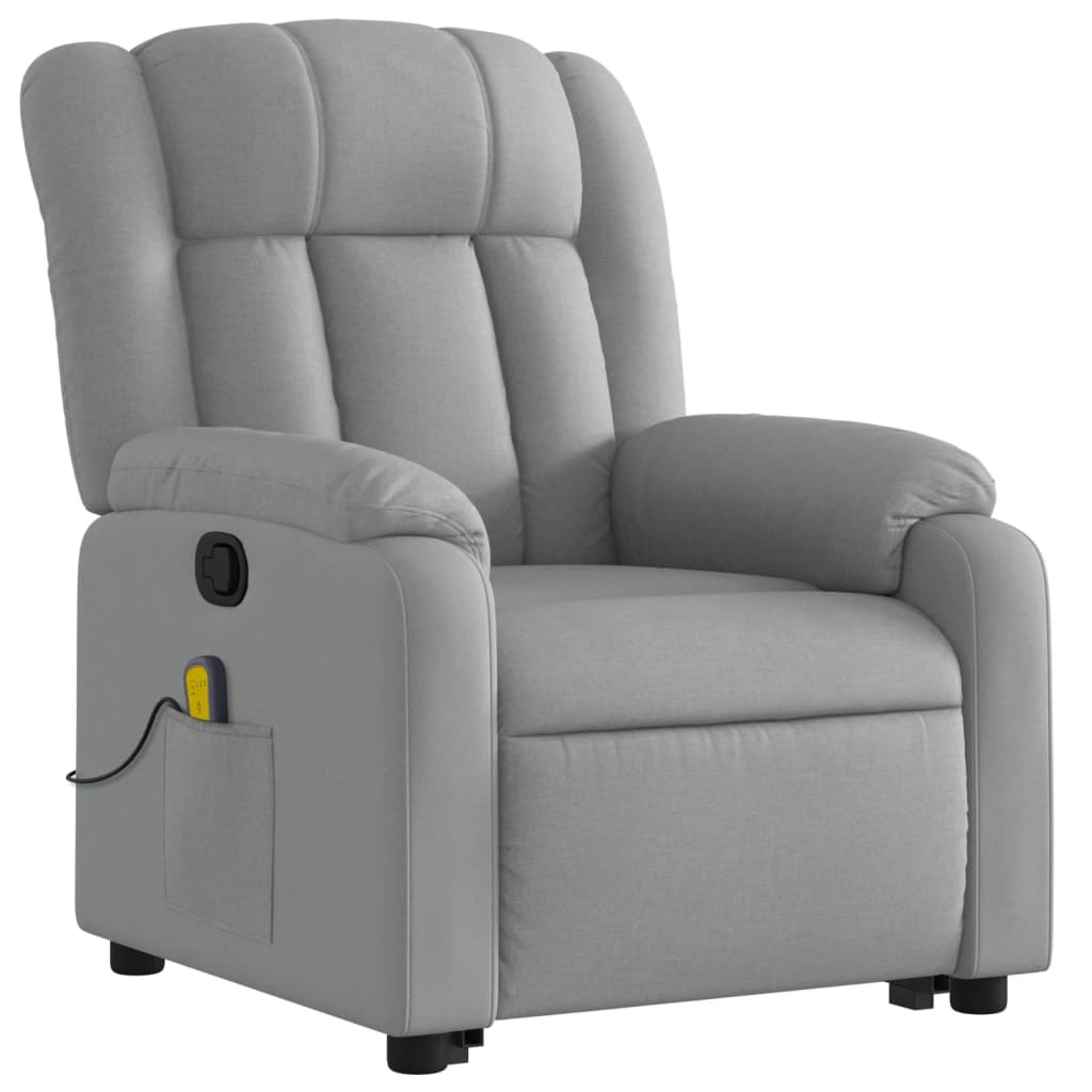 Fauteuil de massage inclinable Gris clair Tissu - XIOS