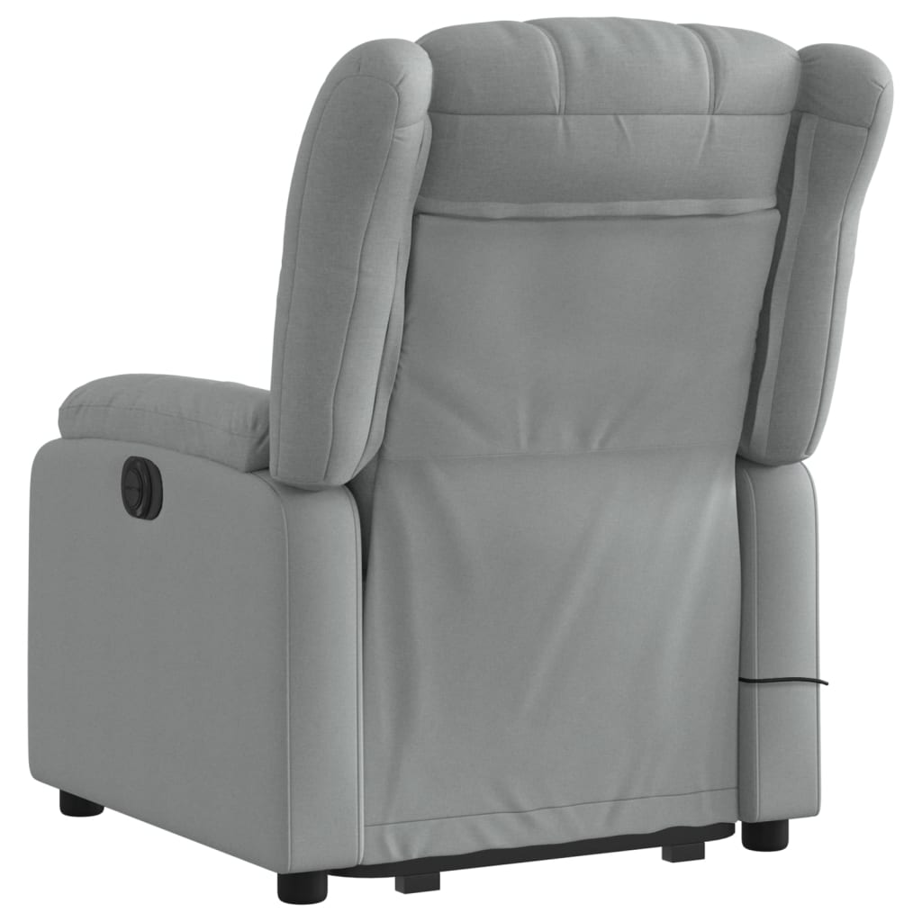 Fauteuil de massage inclinable Gris clair Tissu - XIOS