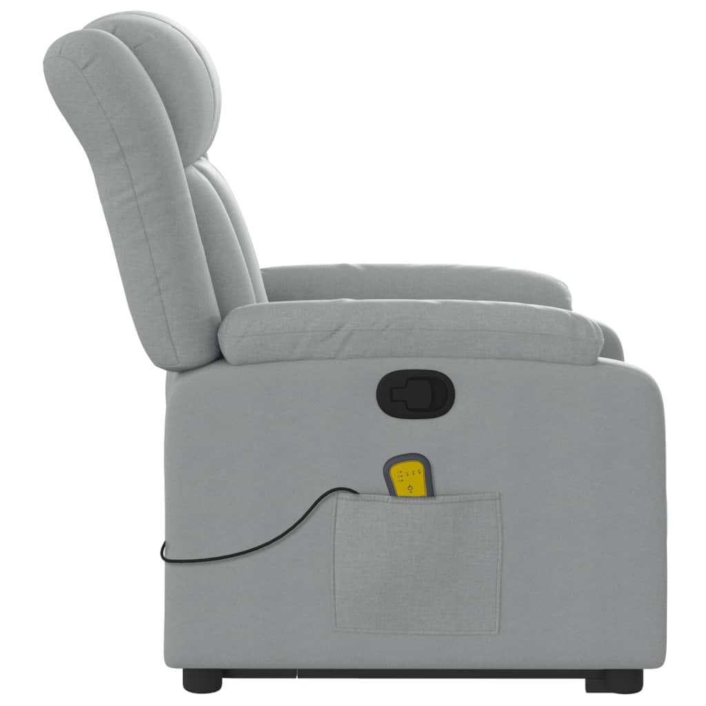 Fauteuil de massage inclinable Gris clair Tissu - XIOS