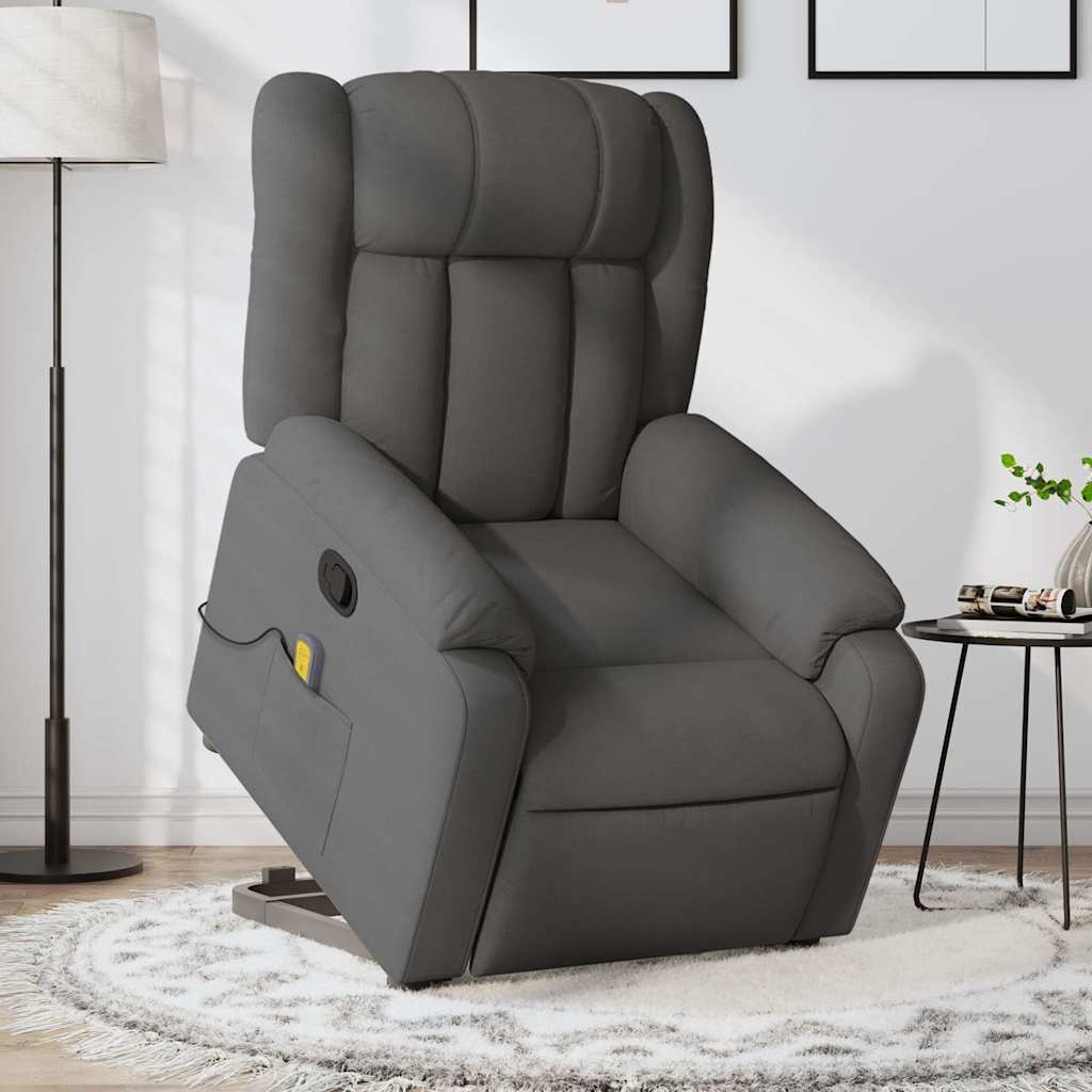 Fauteuil de massage inclinable Gris foncé Tissu - XIOS