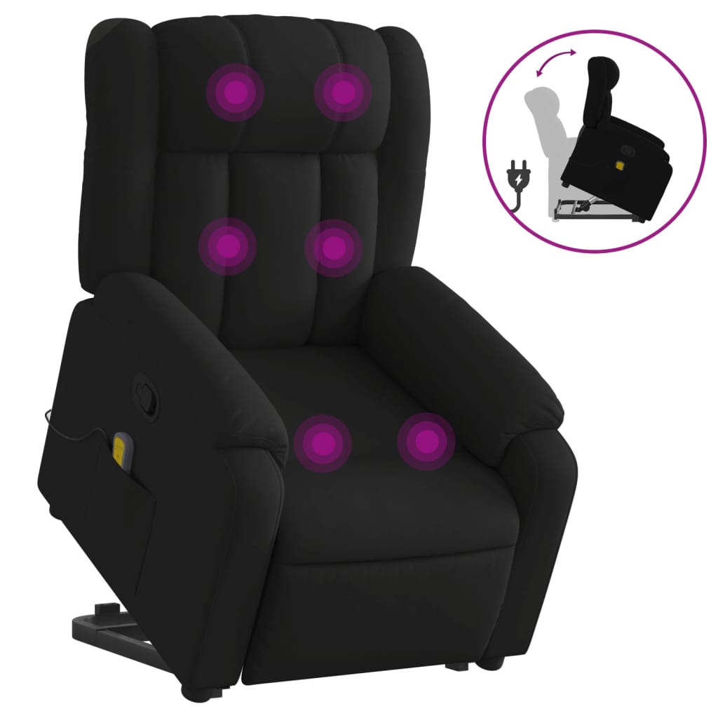 Fauteuil de massage inclinable Noir Tissu - XIOS