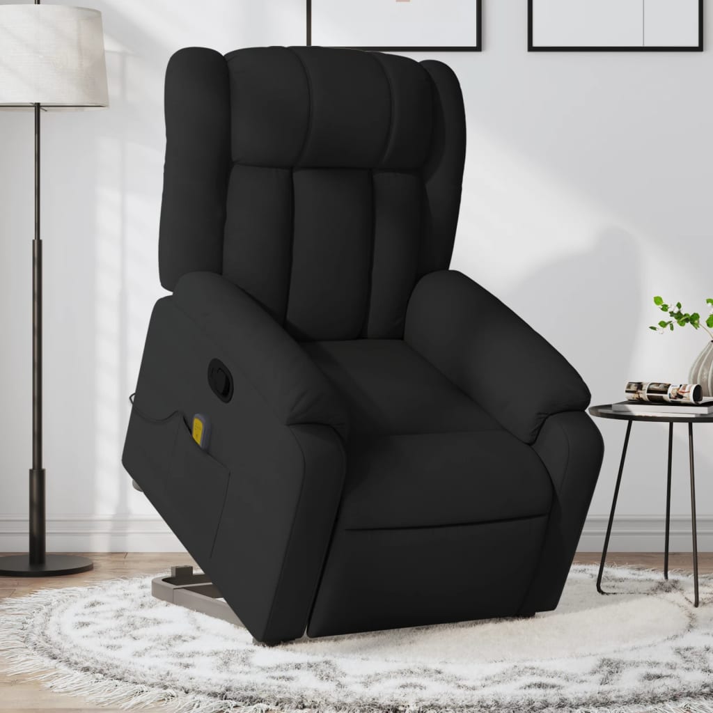Fauteuil de massage inclinable Noir Tissu - XIOS