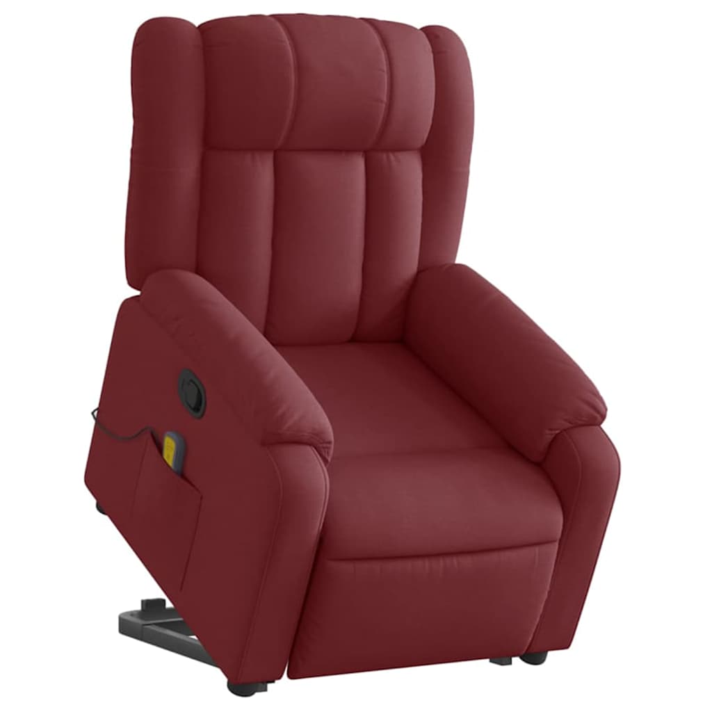 Fauteuil inclinable de massage Rouge bordeaux Tissu - XIOS