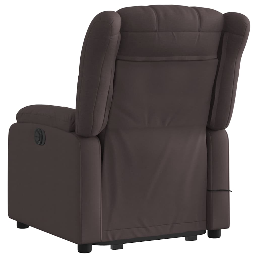 Fauteuil inclinable de massage Marron foncé Tissu - XIOS
