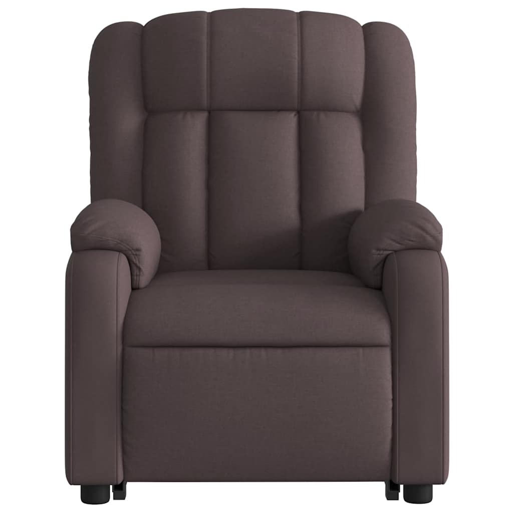 Fauteuil inclinable de massage Marron foncé Tissu - XIOS