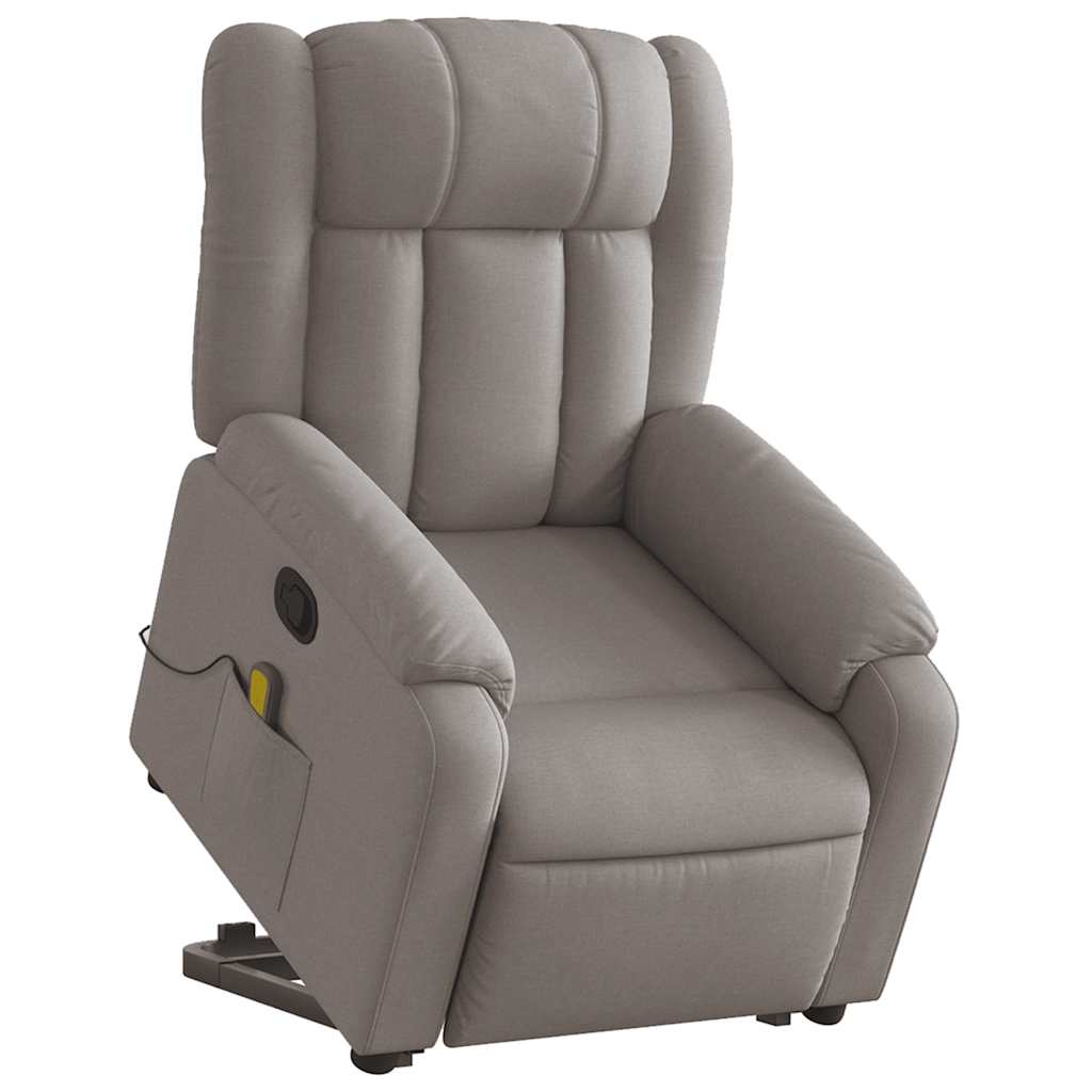 Fauteuil inclinable de massage Taupe Tissu - XIOS