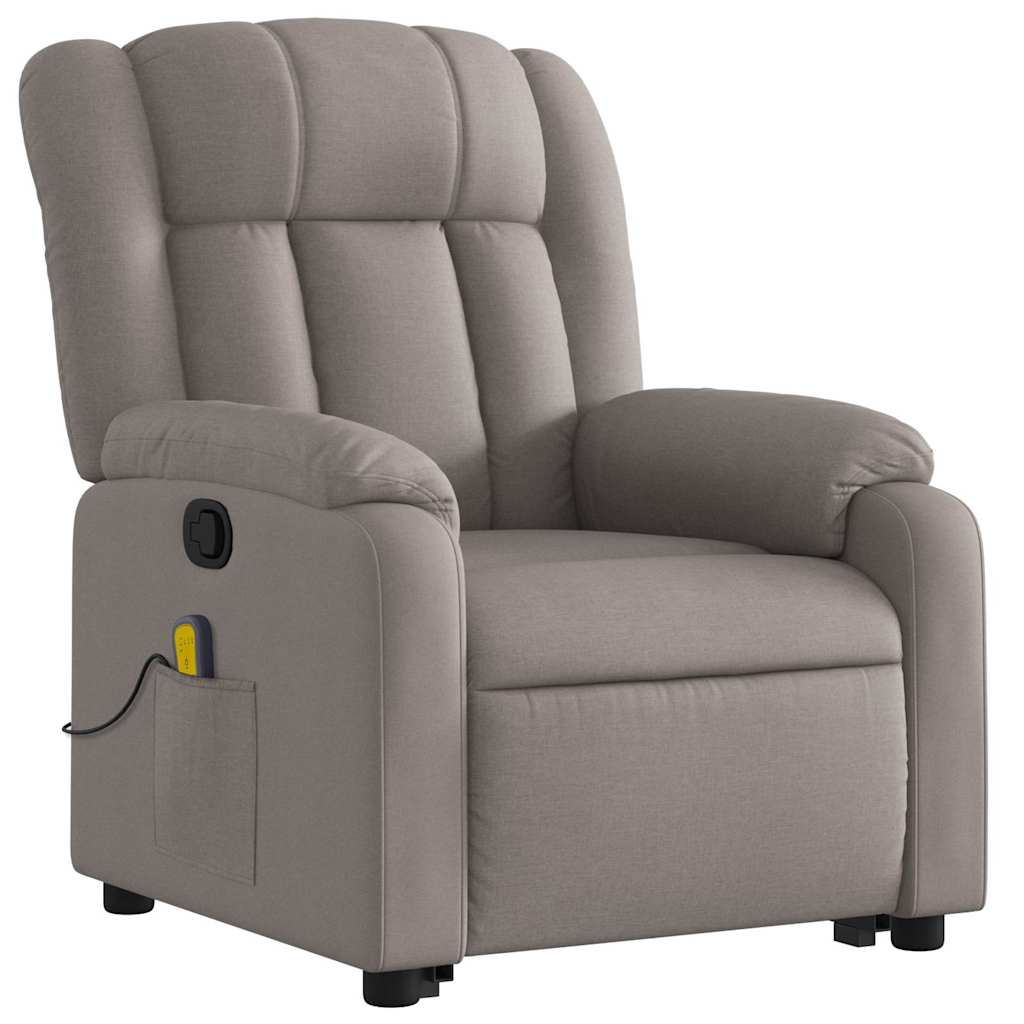 Fauteuil inclinable de massage Taupe Tissu - XIOS