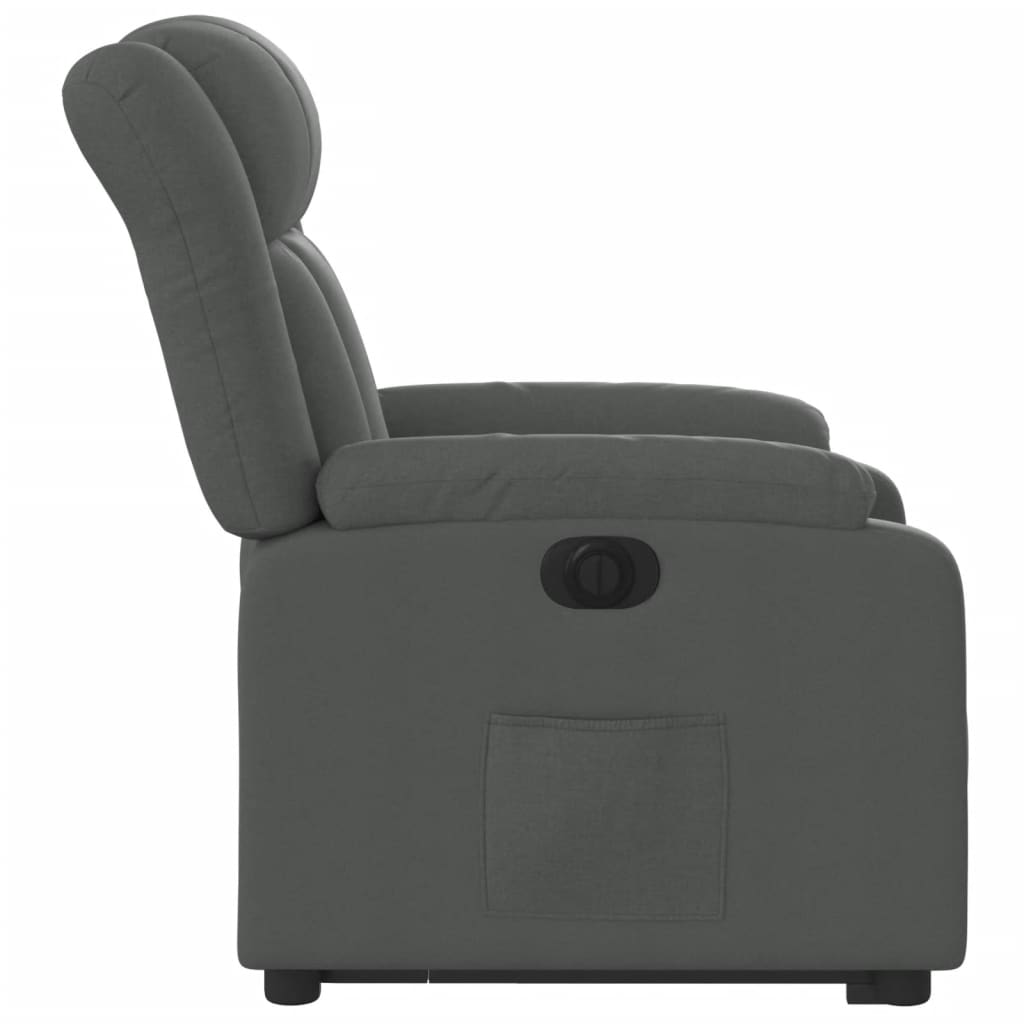 Fauteuil inclinable électrique gris foncé tissu