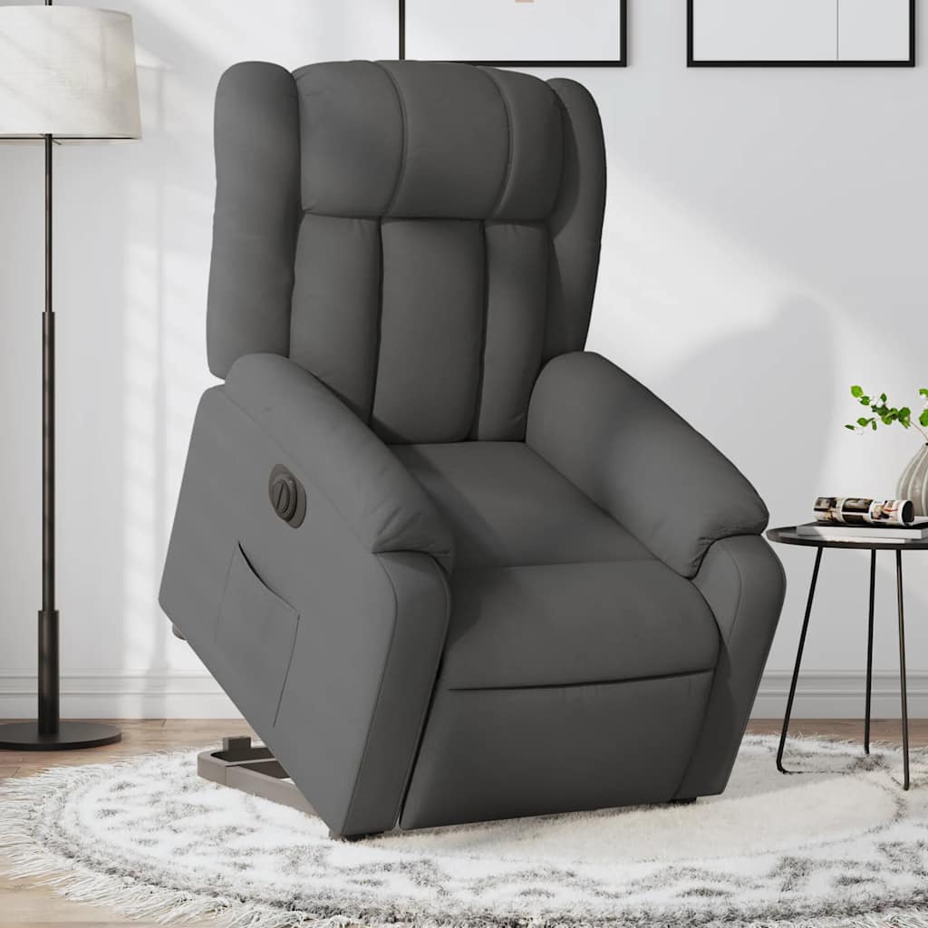 Fauteuil inclinable électrique gris foncé tissu