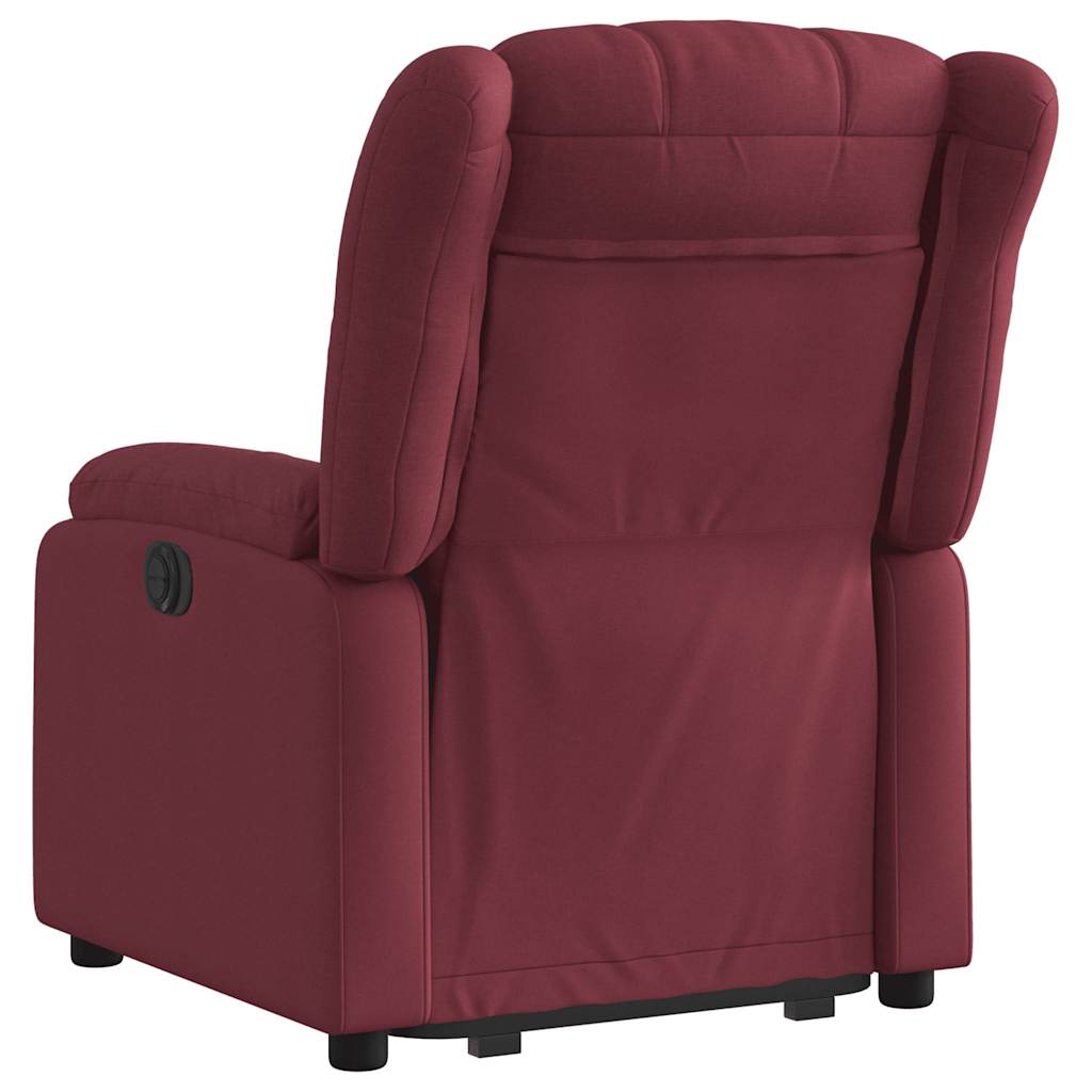 Fauteuil inclinable électrique rouge bordeaux tissu - XIOS