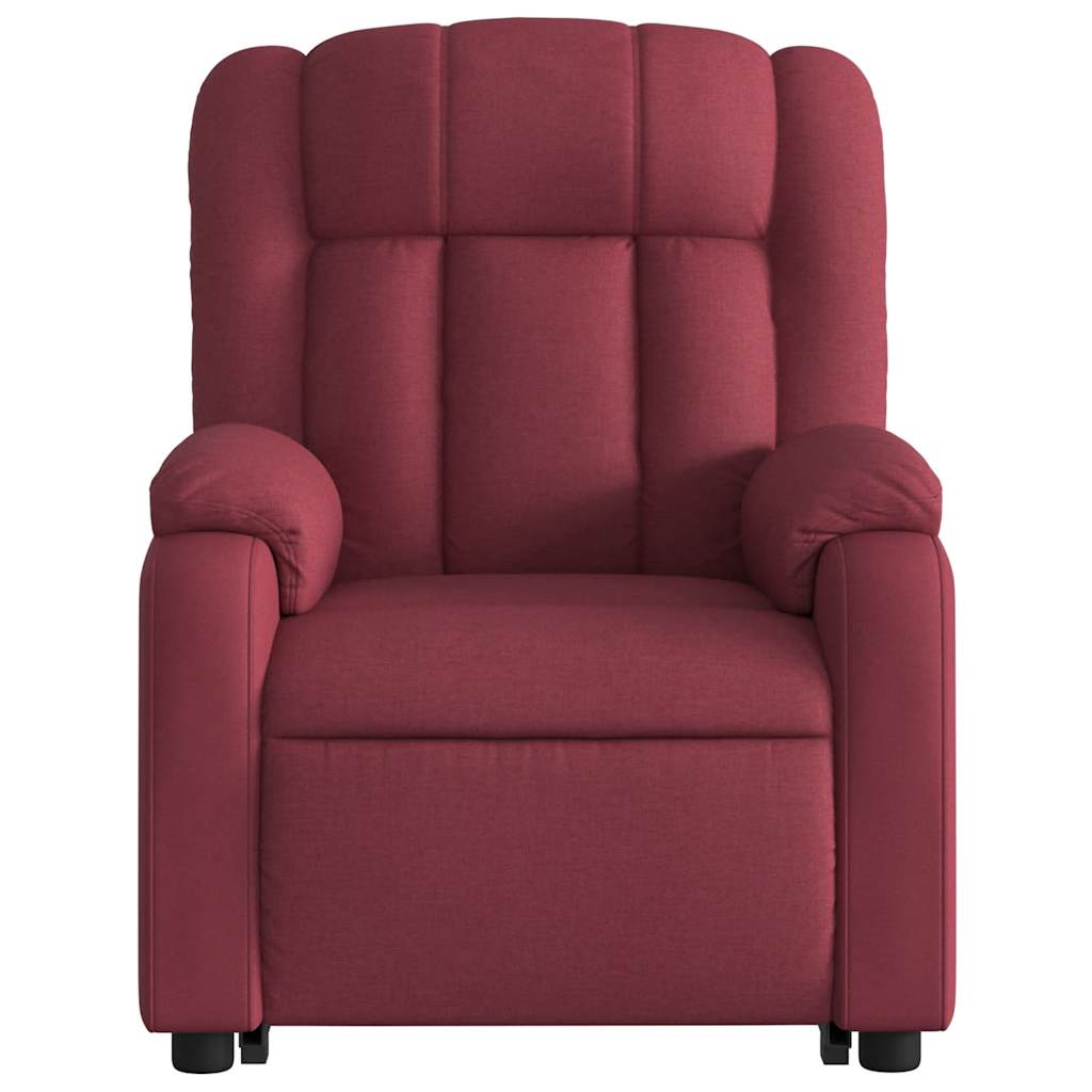 Fauteuil inclinable électrique rouge bordeaux tissu - XIOS