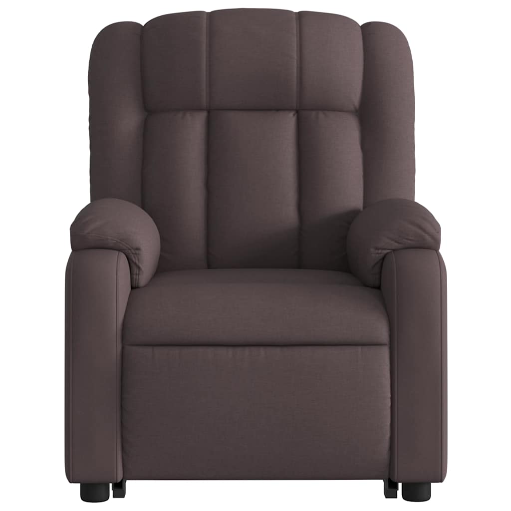 Fauteuil inclinable électrique marron foncé tissu - XIOS