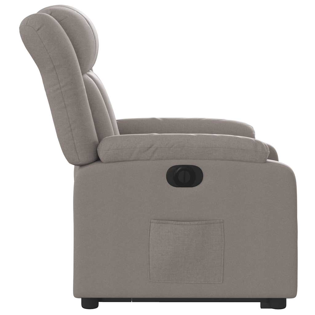 Fauteuil inclinable électrique taupe tissu - XIOS