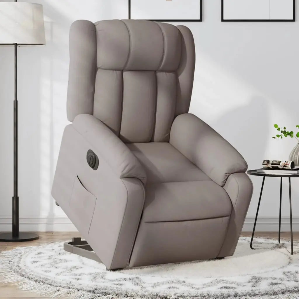 Fauteuil inclinable électrique taupe tissu - XIOS