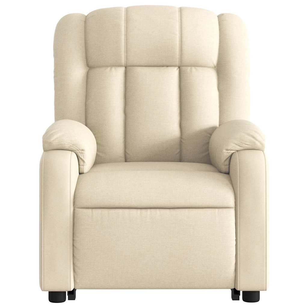 Fauteuil inclinable électrique crème tissu - XIOS