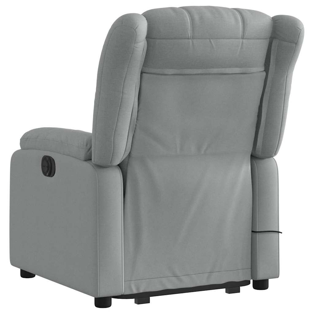 Fauteuil inclinable de massage électrique Gris clair Tissu - XIOS