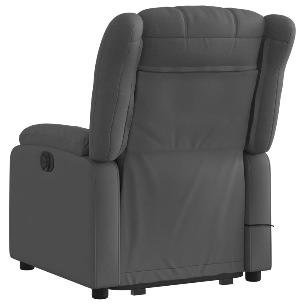 Fauteuil inclinable de massage électrique Gris foncé Tissu - XIOS