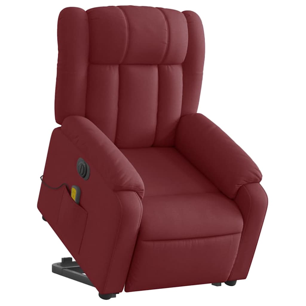 Fauteuil inclinable de massage électrique Rouge bordeaux Tissu - XIOS