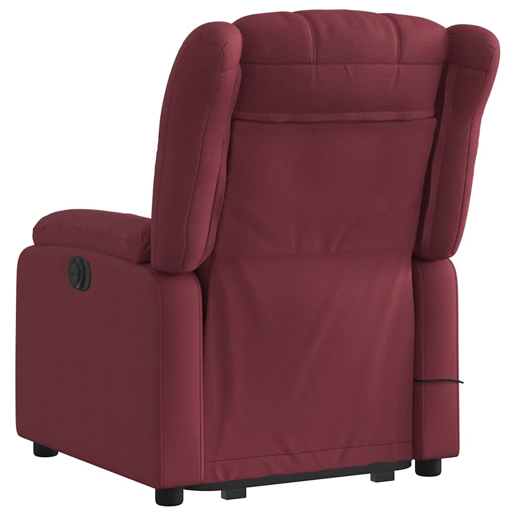Fauteuil inclinable de massage électrique Rouge bordeaux Tissu - XIOS