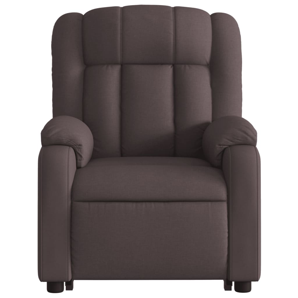 Fauteuil inclinable de massage électrique Marron foncé Tissu - XIOS