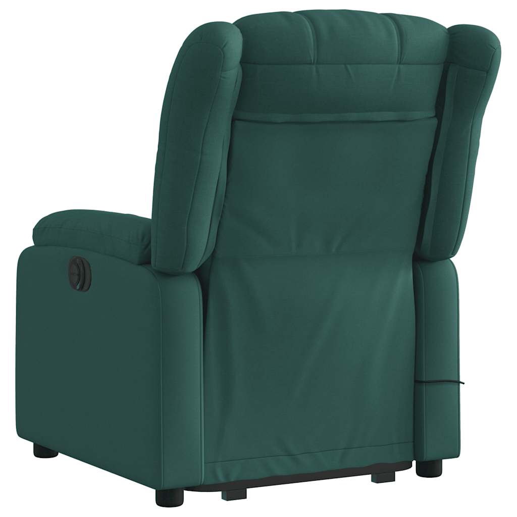 Fauteuil inclinable de massage électrique Vert foncé Tissu - XIOS