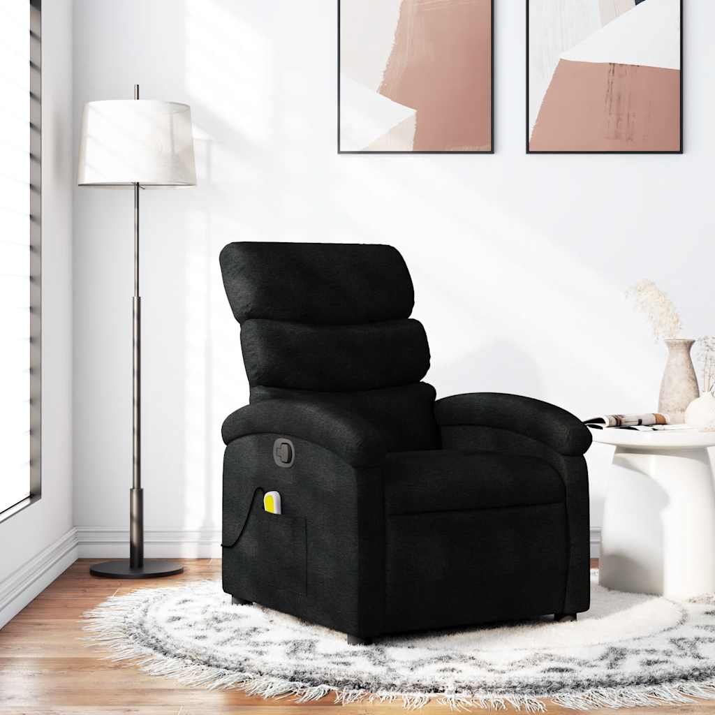 Fauteuil de massage inclinable noir tissu - XIOS