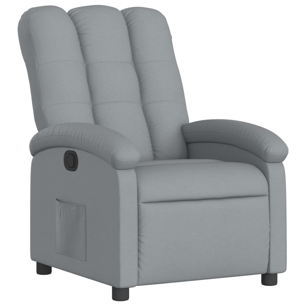 Fauteuil inclinable en tissu gris clair - XIOS