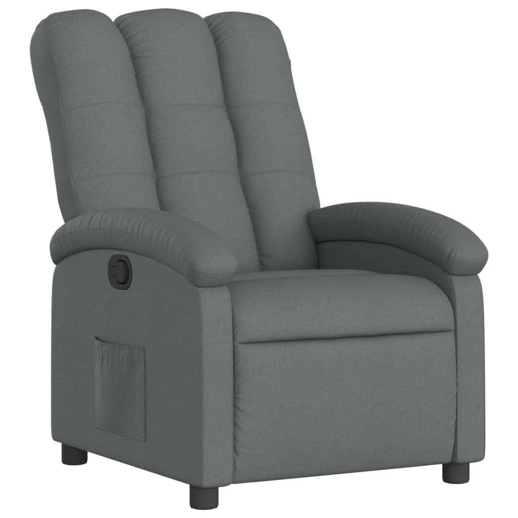 Fauteuil inclinable en tissu gris foncé - XIOS