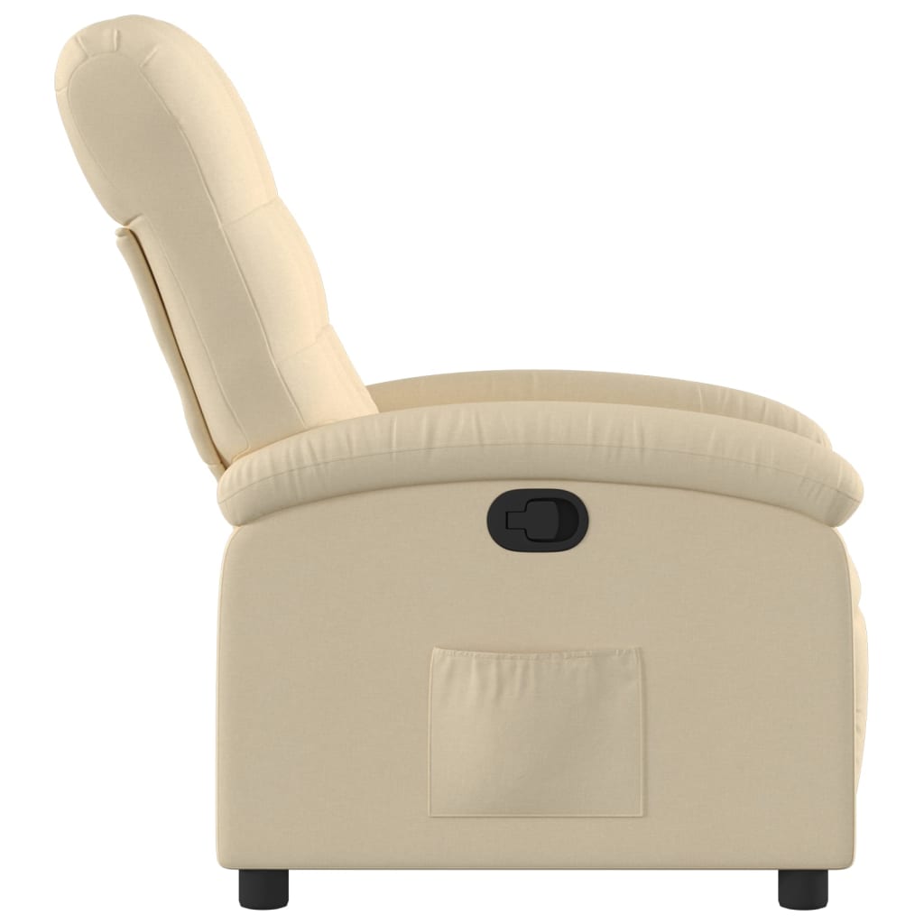 Fauteuil inclinable en tissu crème - XIOS