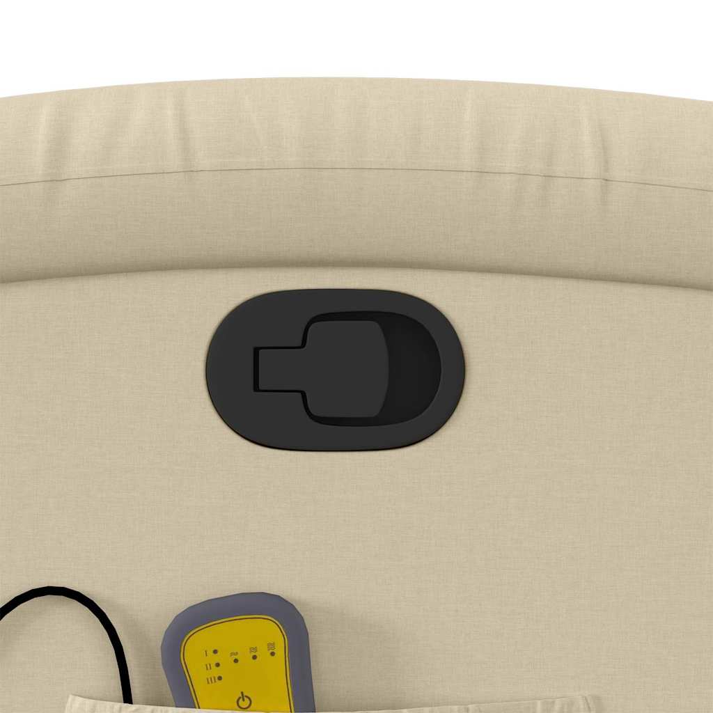 Fauteuil de massage inclinable crème tissu - XIOS