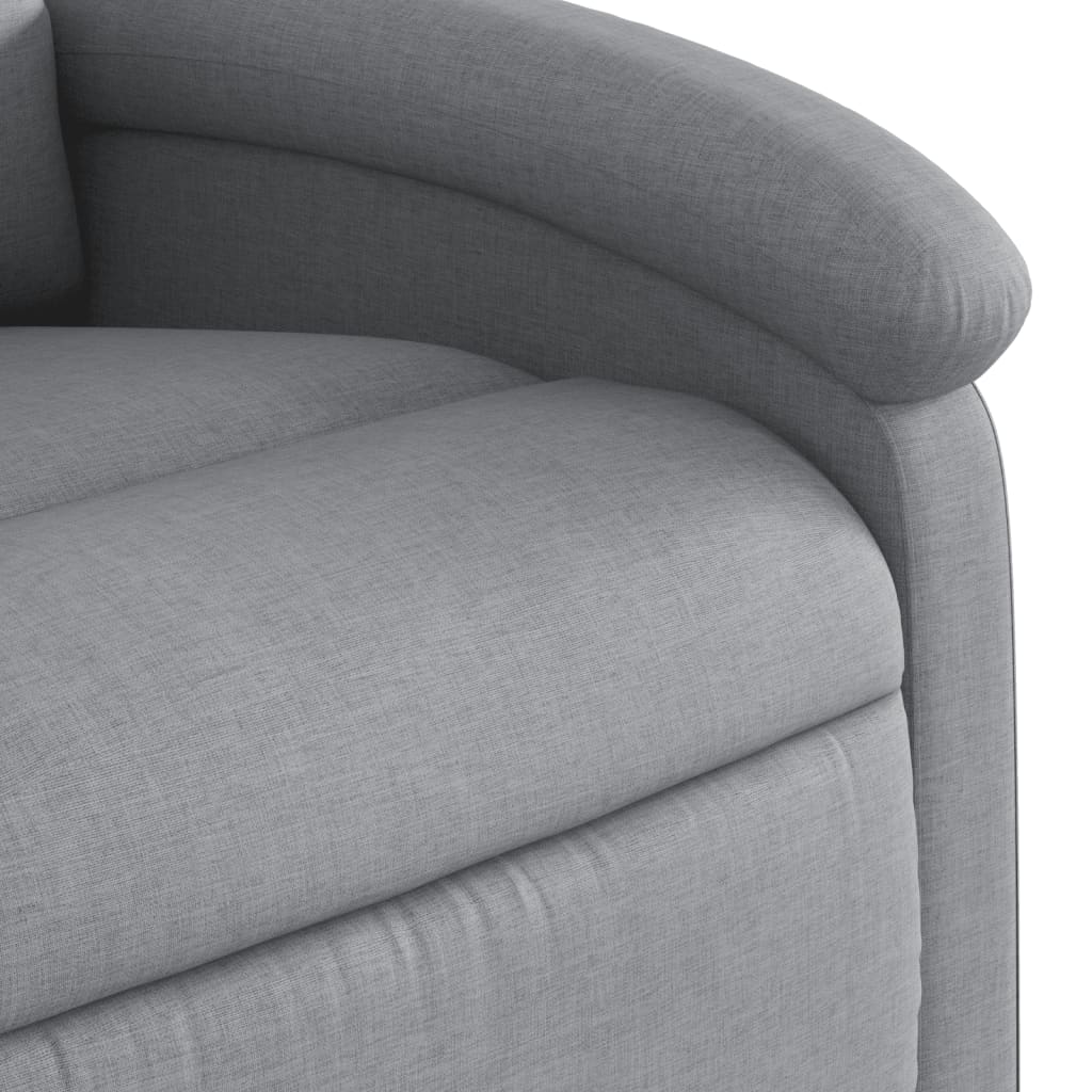 Fauteuil inclinable gris clair tissu - XIOS