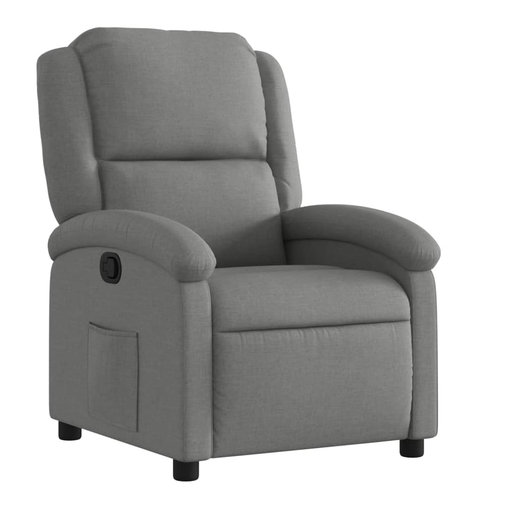 Fauteuil inclinable gris foncé tissu - XIOS