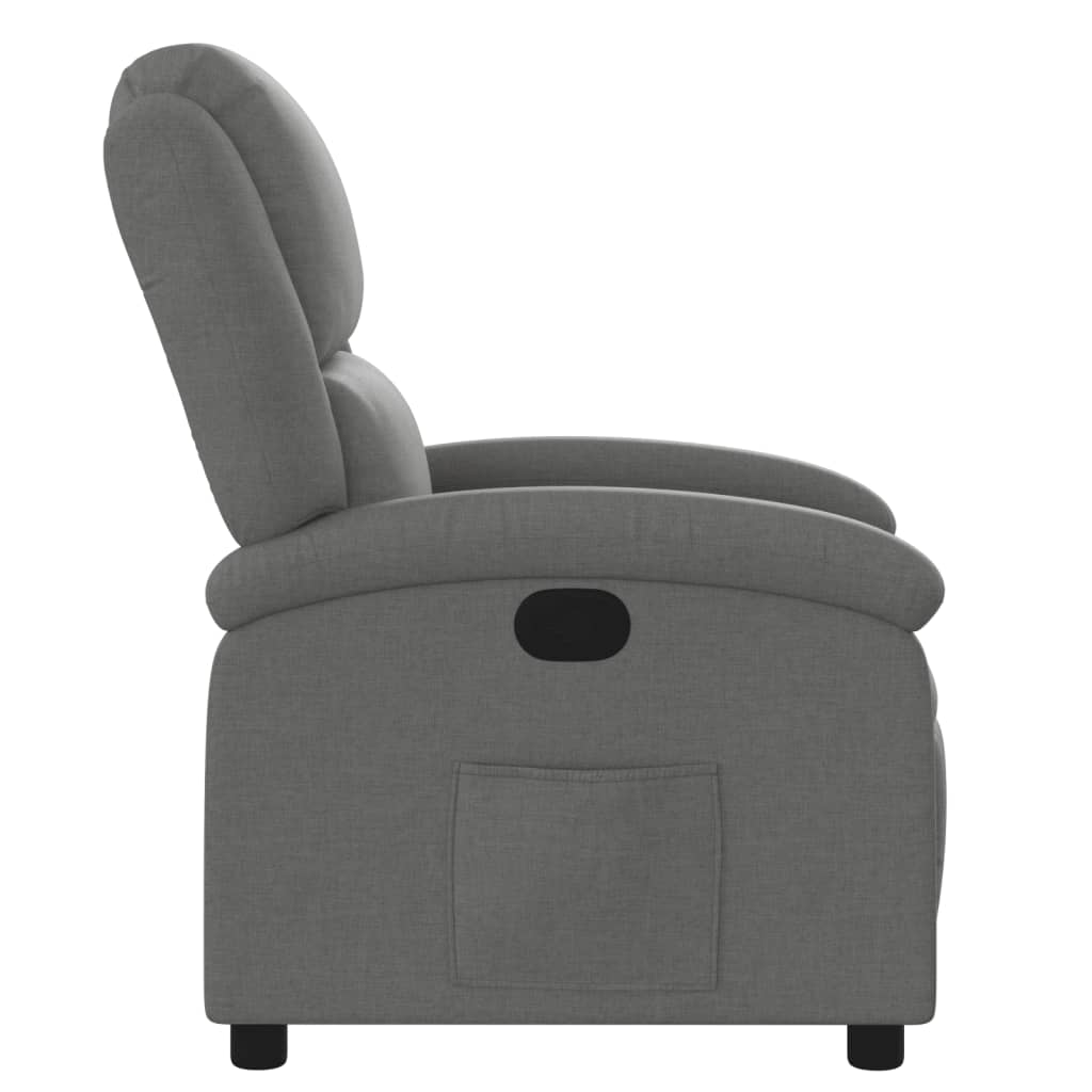 Fauteuil inclinable gris foncé tissu - XIOS