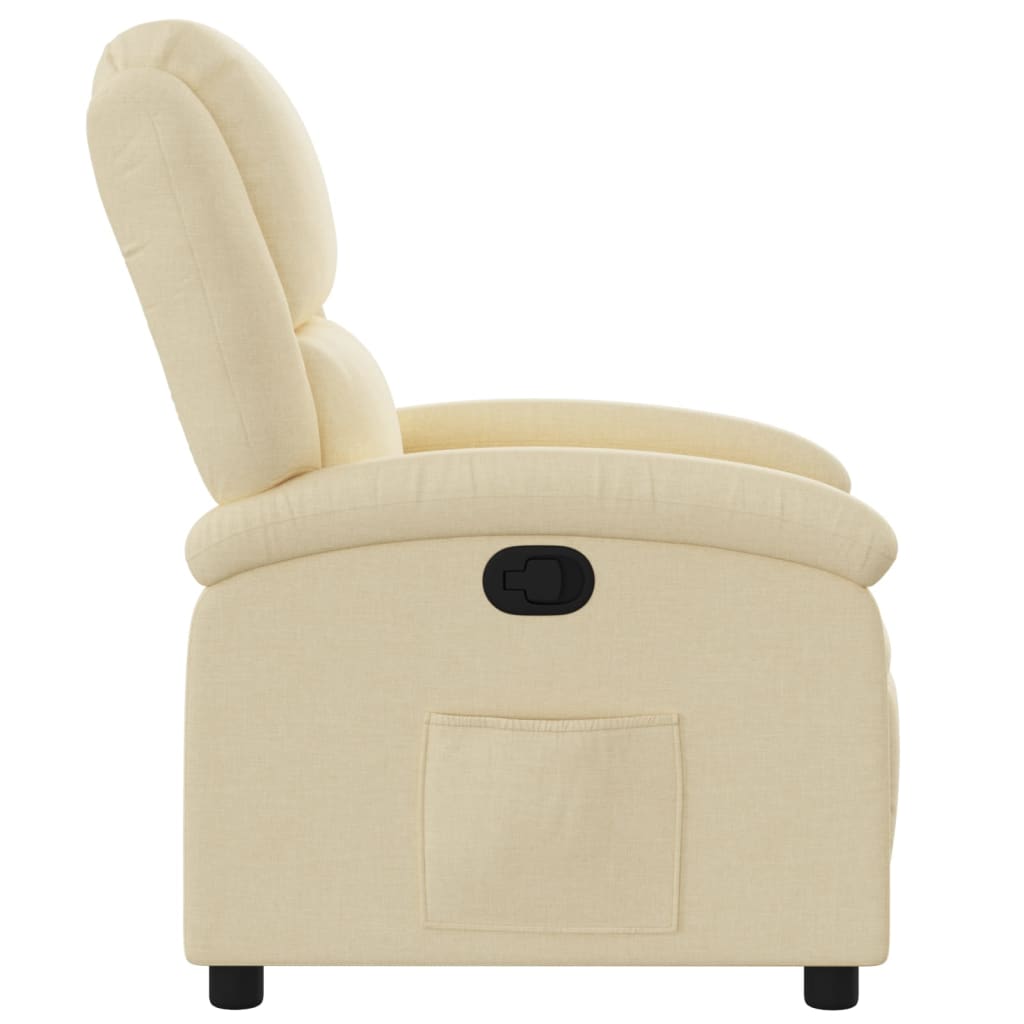 Fauteuil inclinable crème tissu