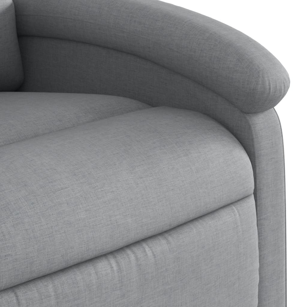 Fauteuil de massage inclinable en tissu gris clair - XIOS