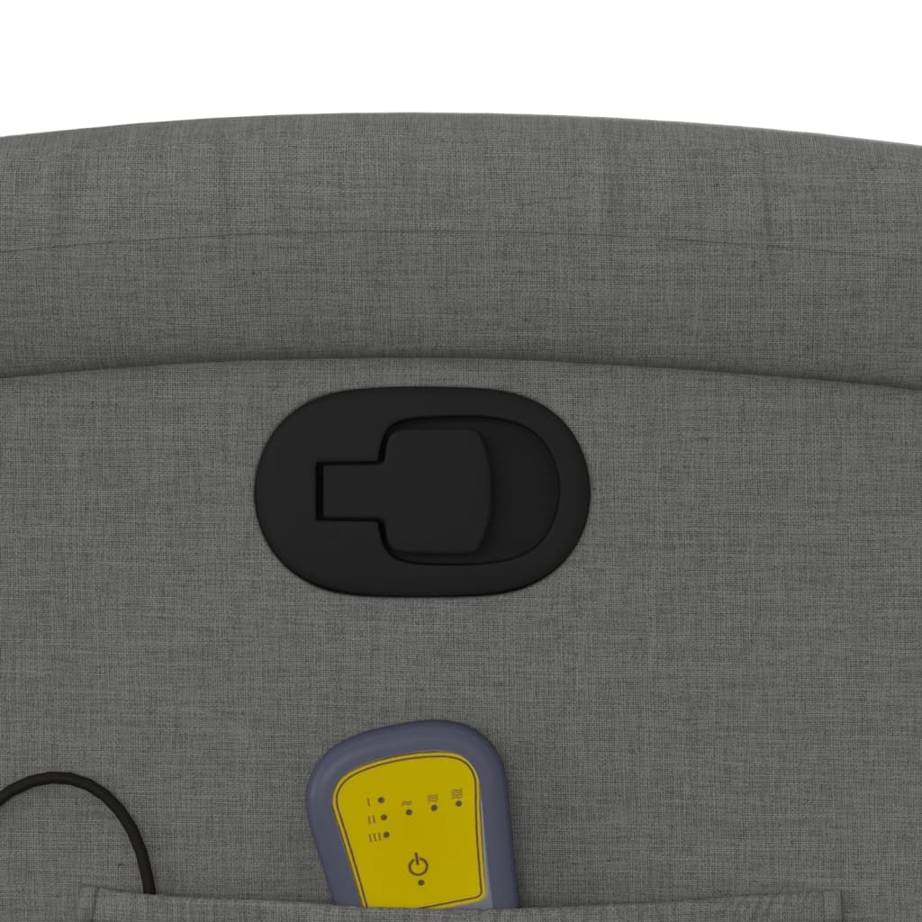 Fauteuil inclinable de massage en tissu gris foncé - XIOS