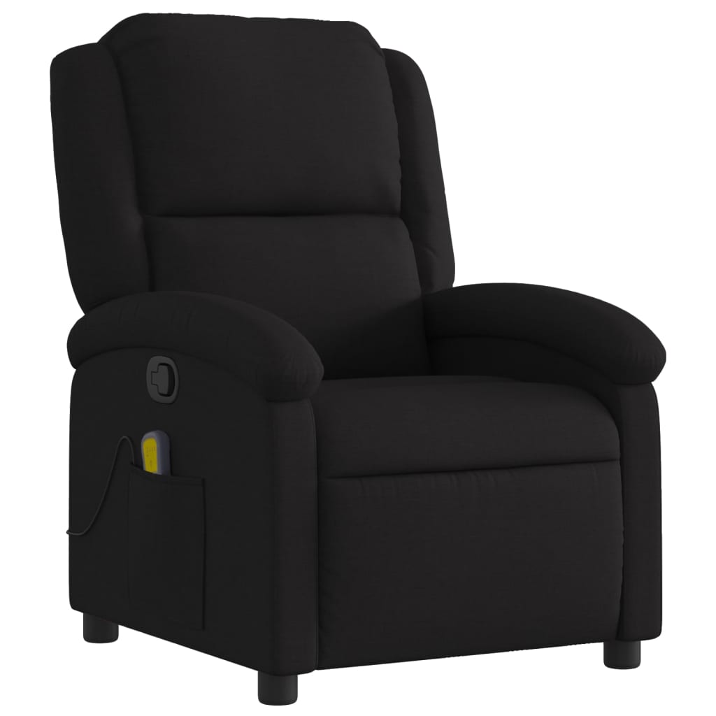 Fauteuil de massage inclinable en tissu noir - XIOS