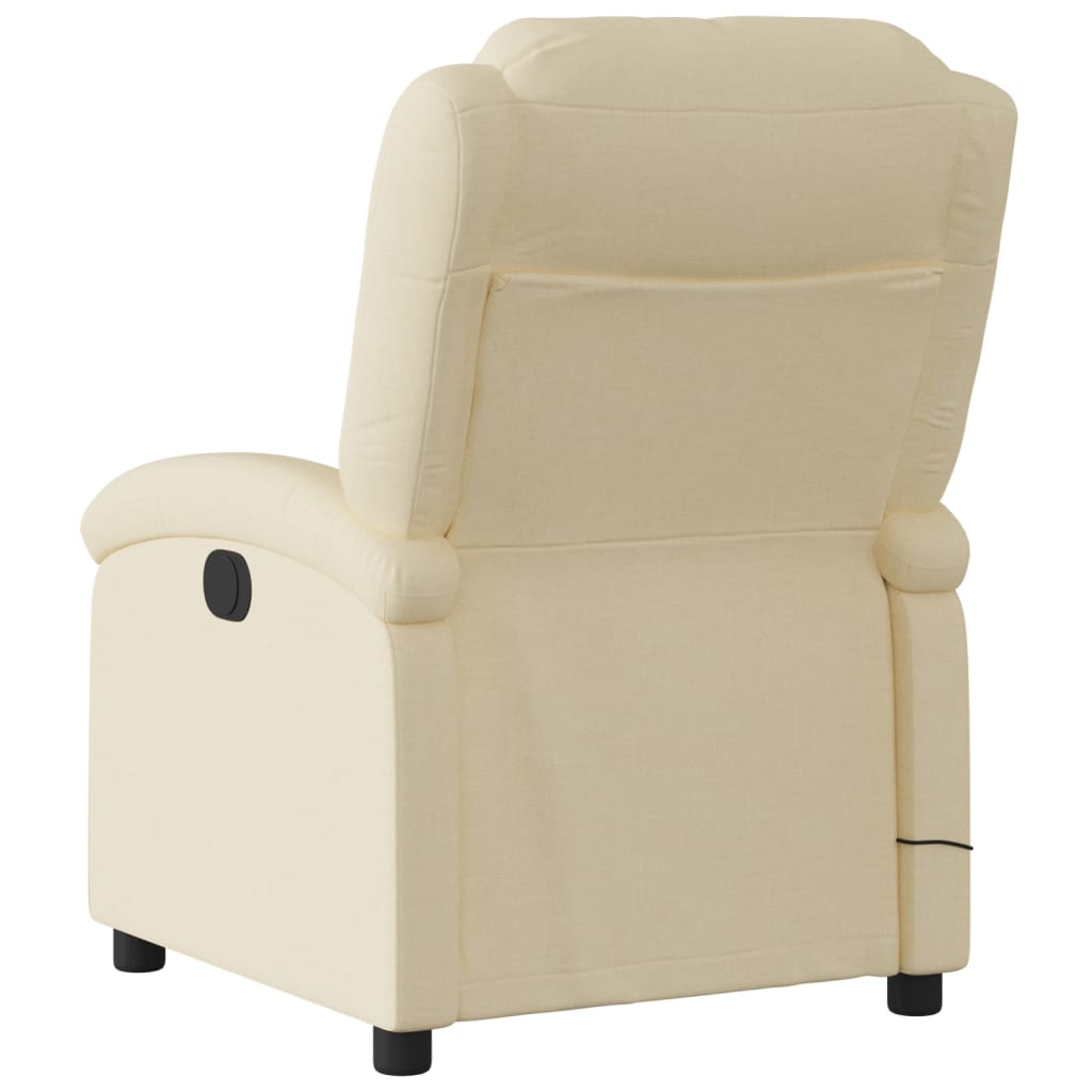 Fauteuil de massage inclinable en tissu crème - XIOS