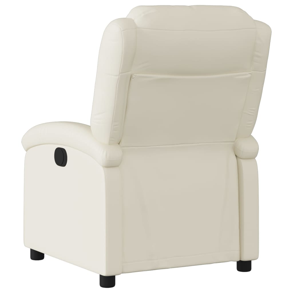 Fauteuil inclinable crème similicuir - XIOS