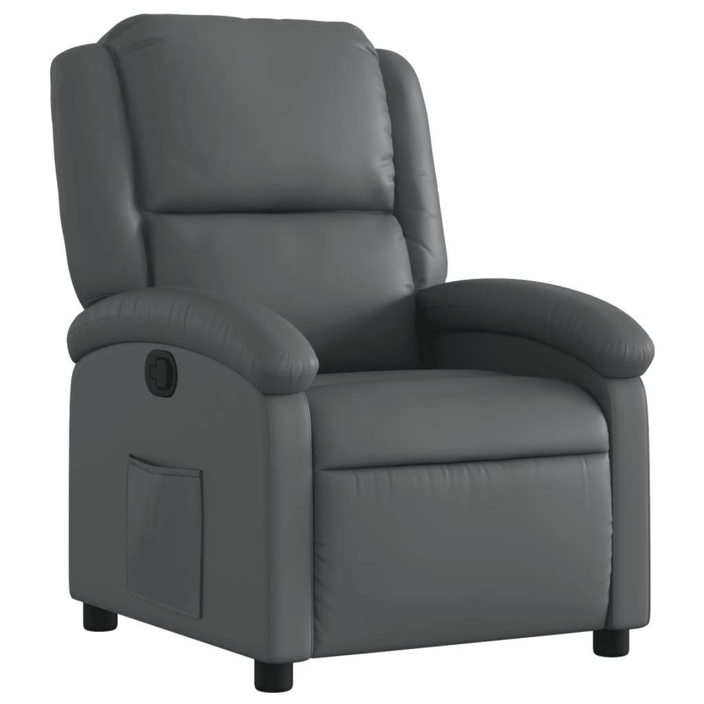 Fauteuil inclinable gris similicuir - XIOS