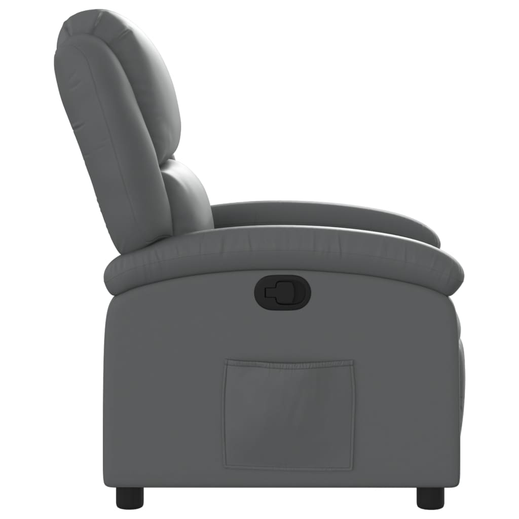 Fauteuil inclinable gris similicuir - XIOS