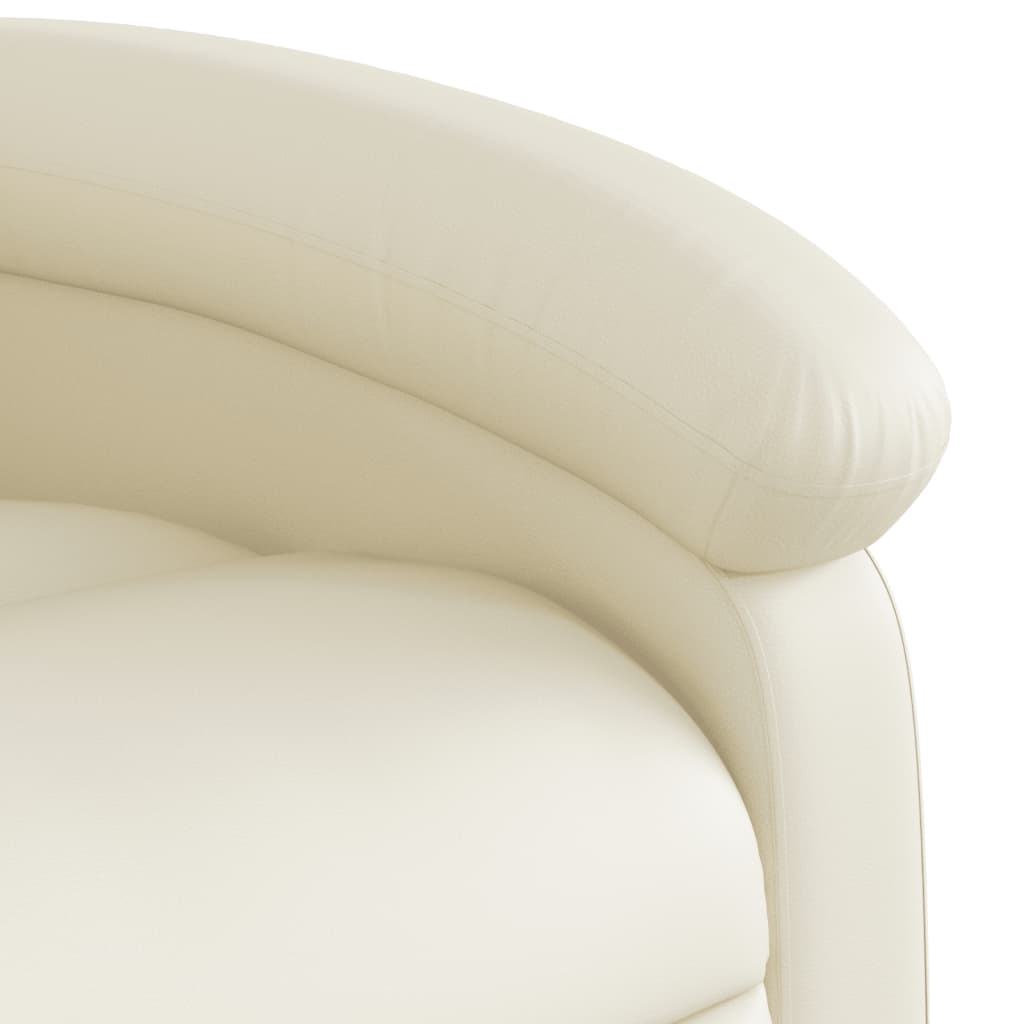 Fauteuil de massage inclinable en similicuir crème - XIOS