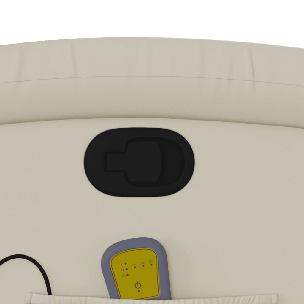 Fauteuil de massage inclinable en similicuir crème - XIOS