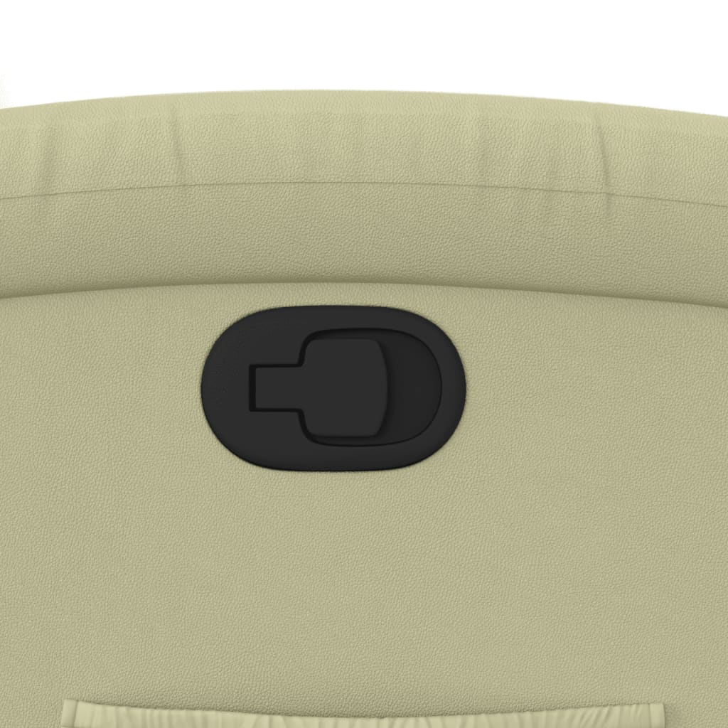 Fauteuil inclinable crème cuir véritable - XIOS
