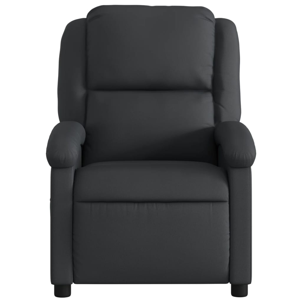 Fauteuil de massage inclinable noir cuir véritable - XIOS