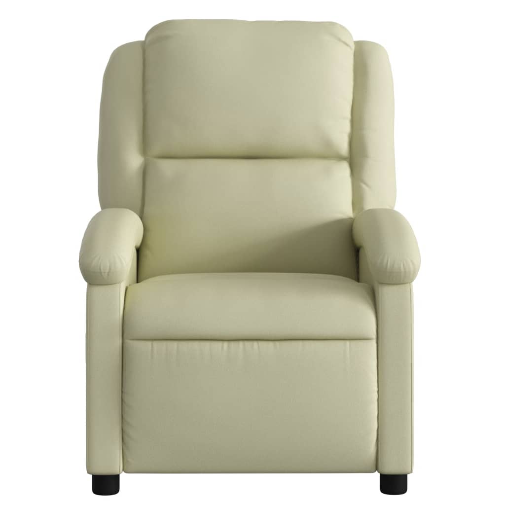 Fauteuil de massage inclinable crème cuir véritable - XIOS