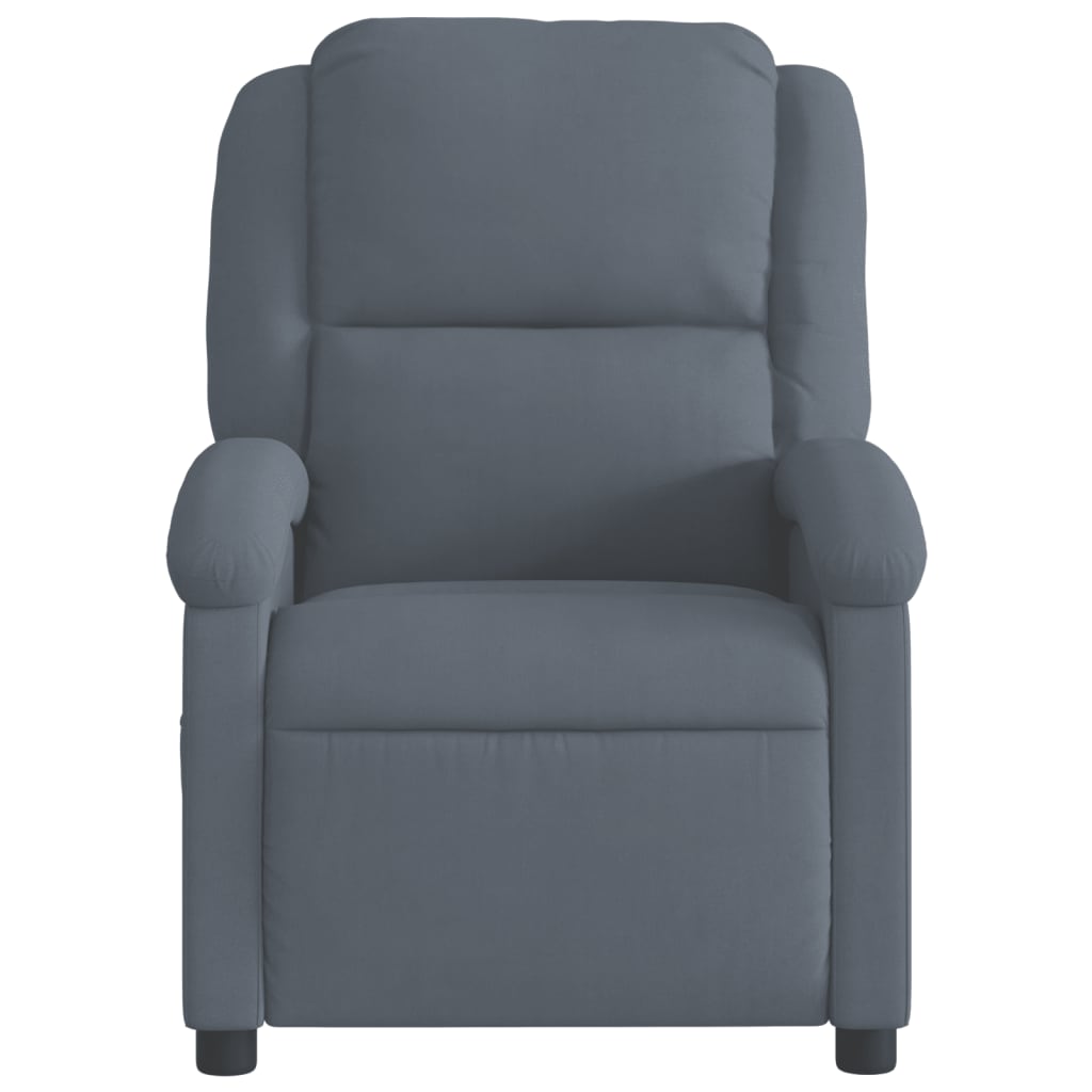 Fauteuil inclinable en velours gris foncé - XIOS