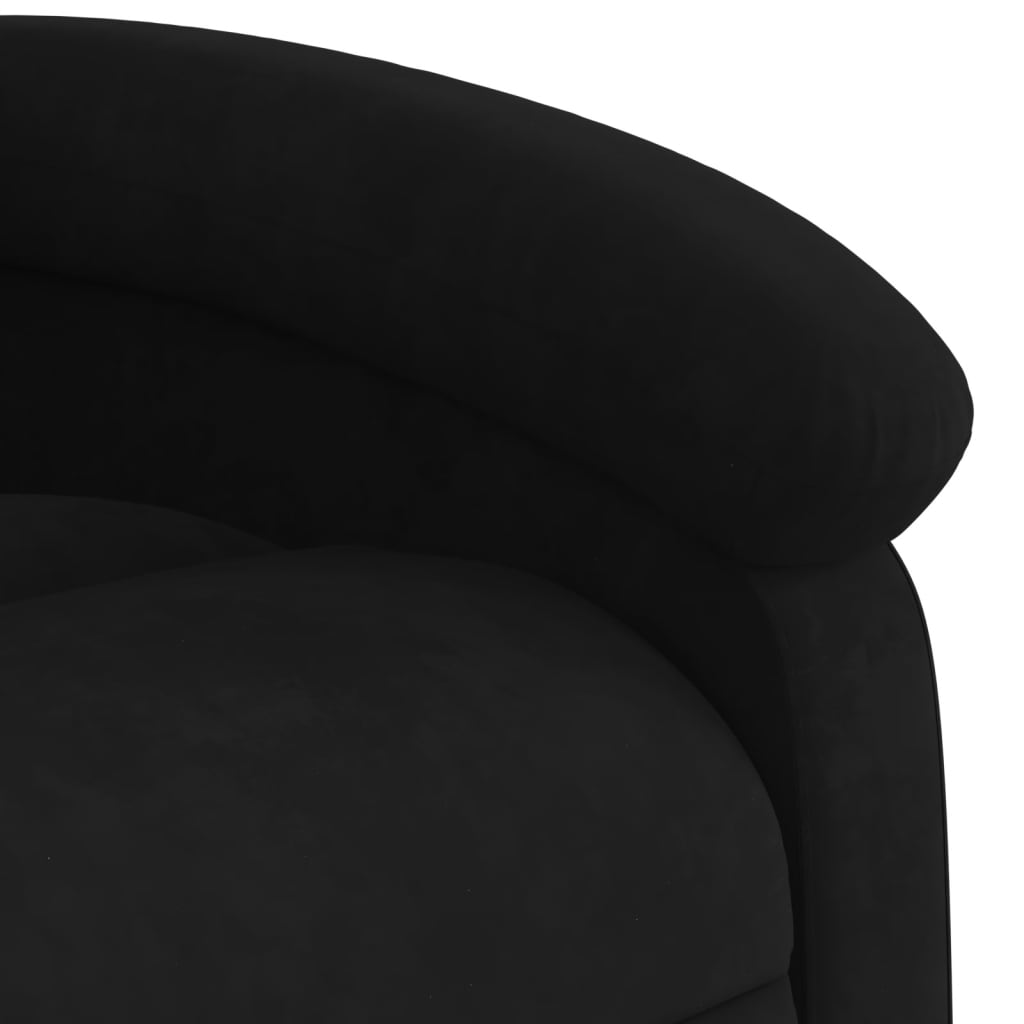 Fauteuil inclinable en velours noir - XIOS